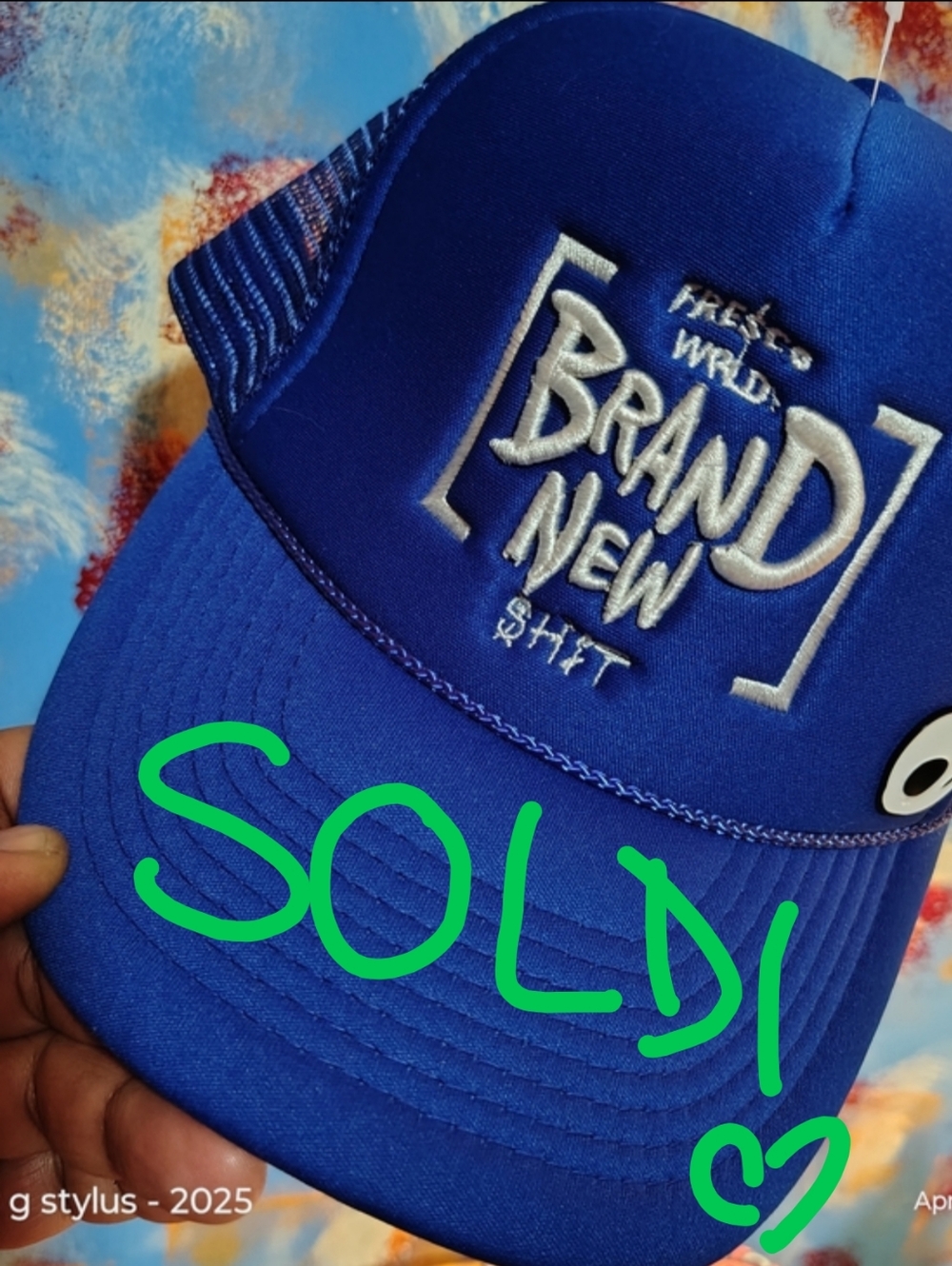 😲🔥 Brand New Embroidered Royal Blue Trucker Hat